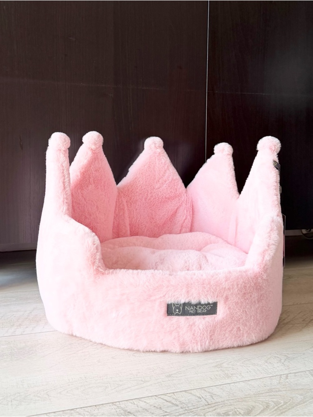 NANDOG Pink Crown Pet Dog / Cat Bed